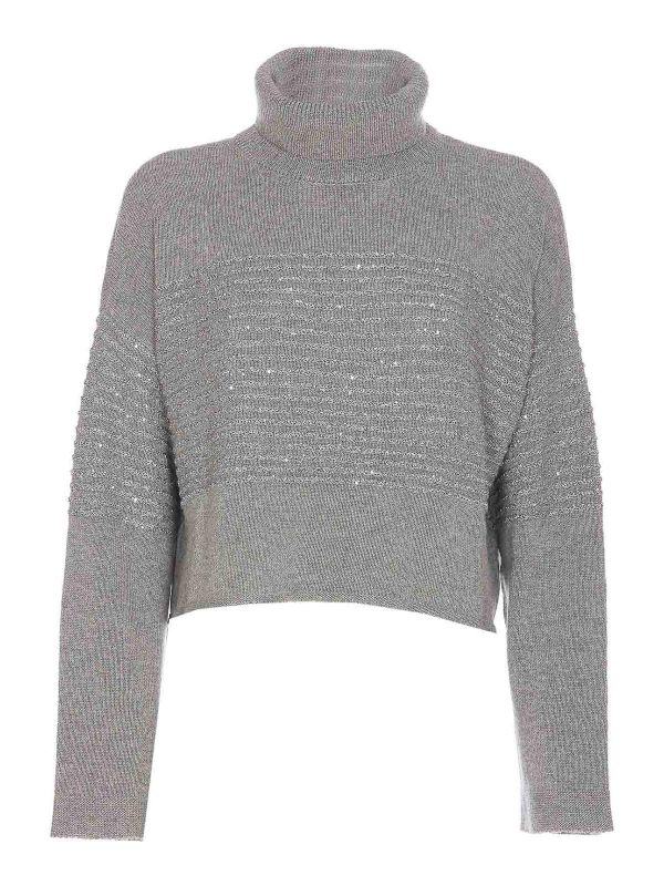 Twinset Pull Col Rond - Gris