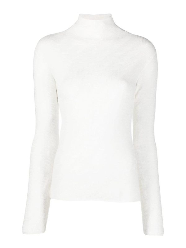 Emporio Armani Pull Col Roulé - Blanc