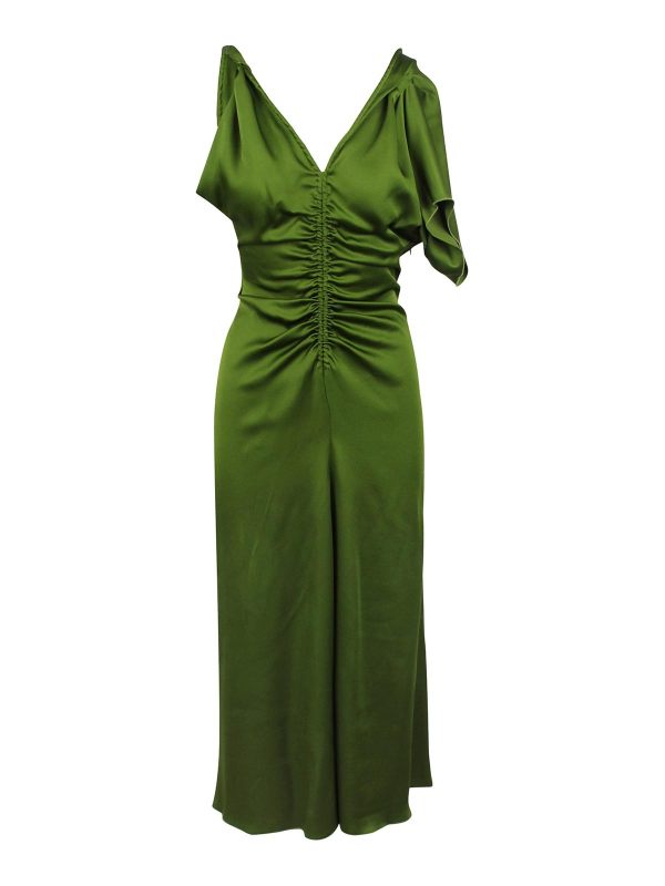 Victoria Beckham Robe Au Genou - Vert