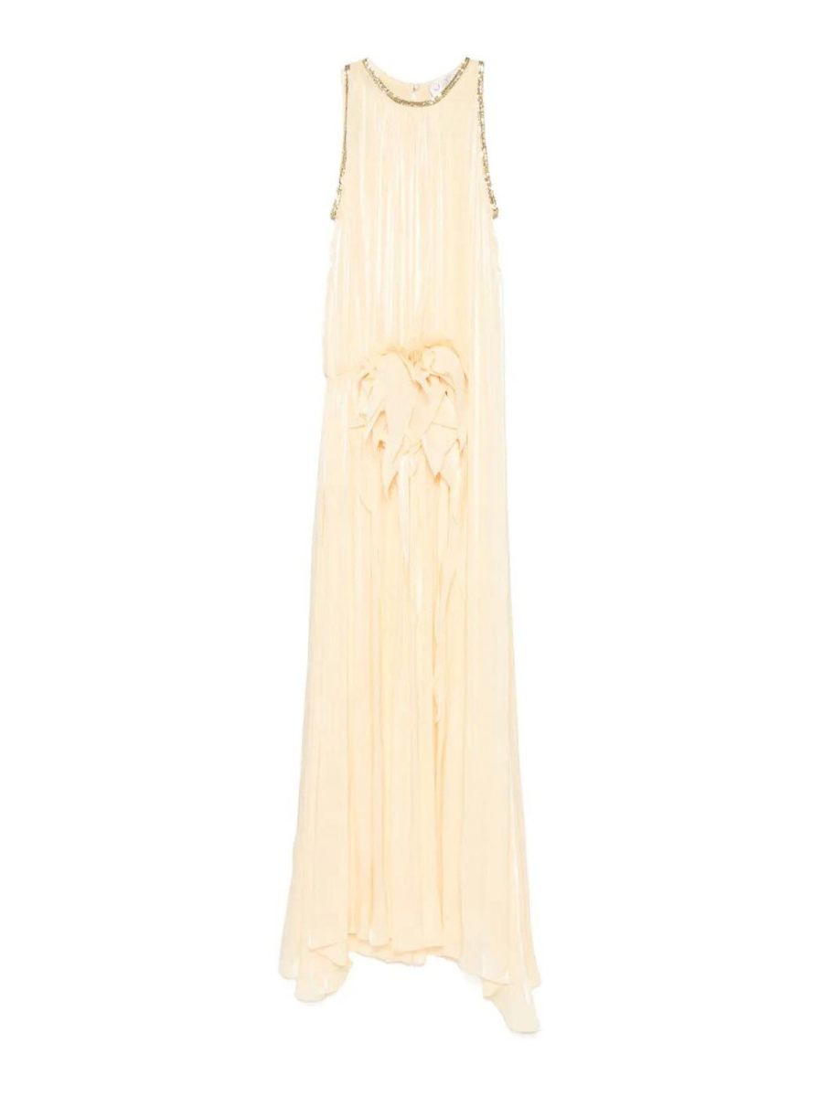 Genny Robe Au Genou - Crème