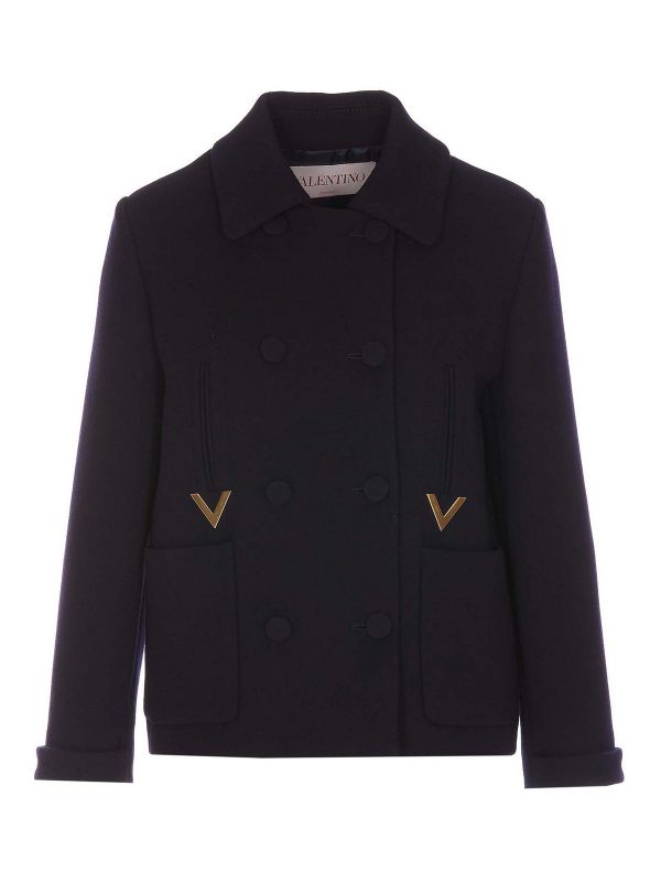 Valentino Manteau Court - Bleu