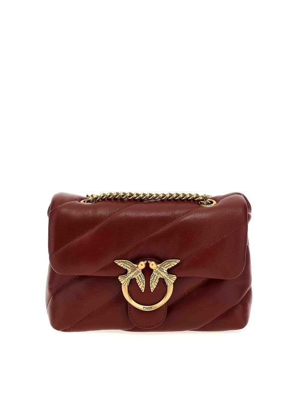 Pinko Sac Bandoulière - Rouge Bru