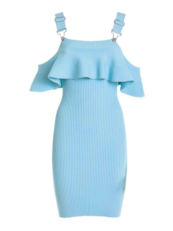 Moschino Robe Au Genou - Bleu Clair