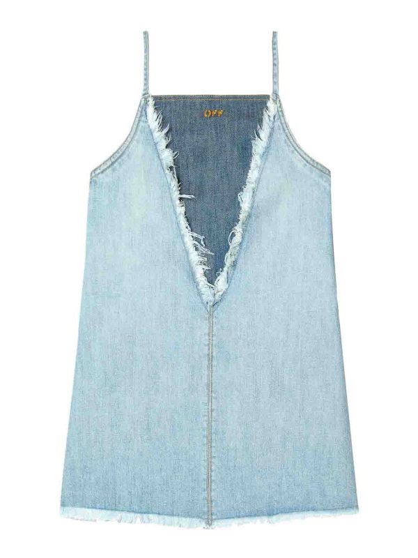 Off-White Robe Au Genou - Délavé