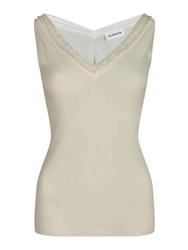 P. A.R. O.S. H. Pull Col Rond - Crème