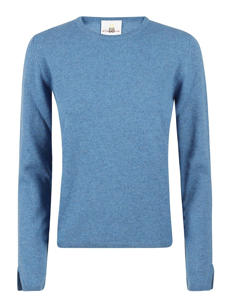 Eleven88 Pull Col Rond - Bleu Clair
