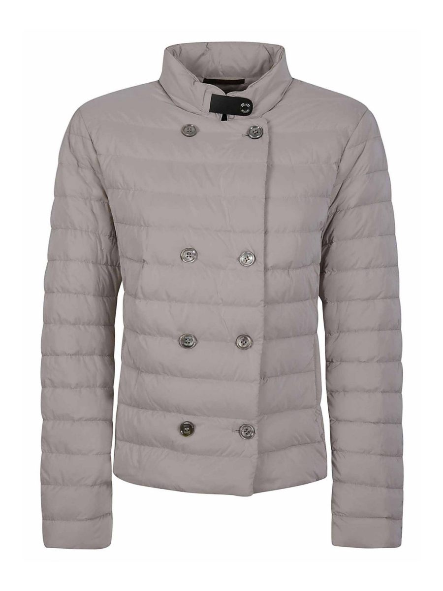 Moorer Manteau Au Genou - Gris