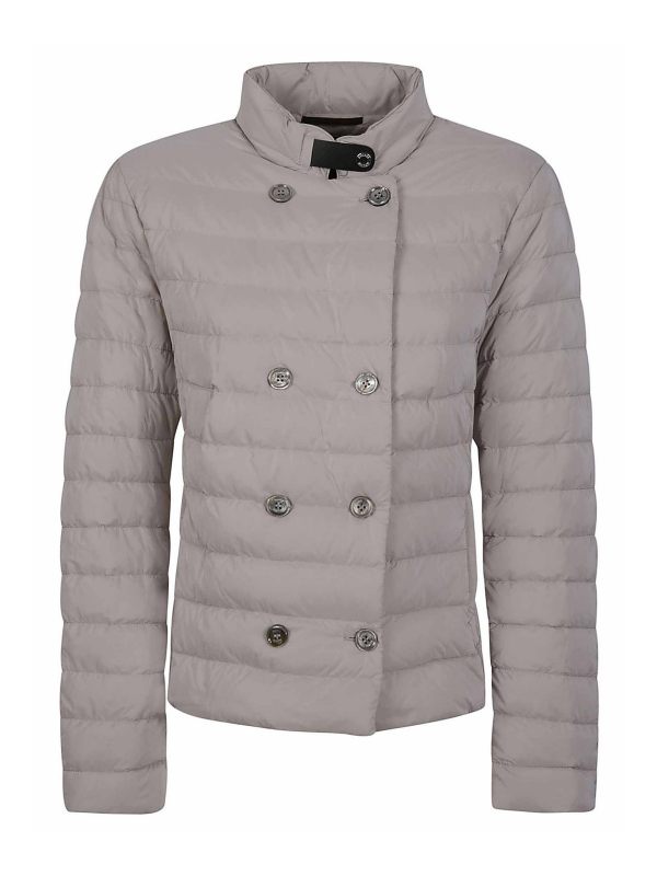 Moorer Manteau Au Genou - Gris