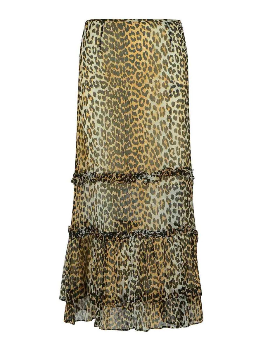 Ganni Jupe Midi - Multicolore