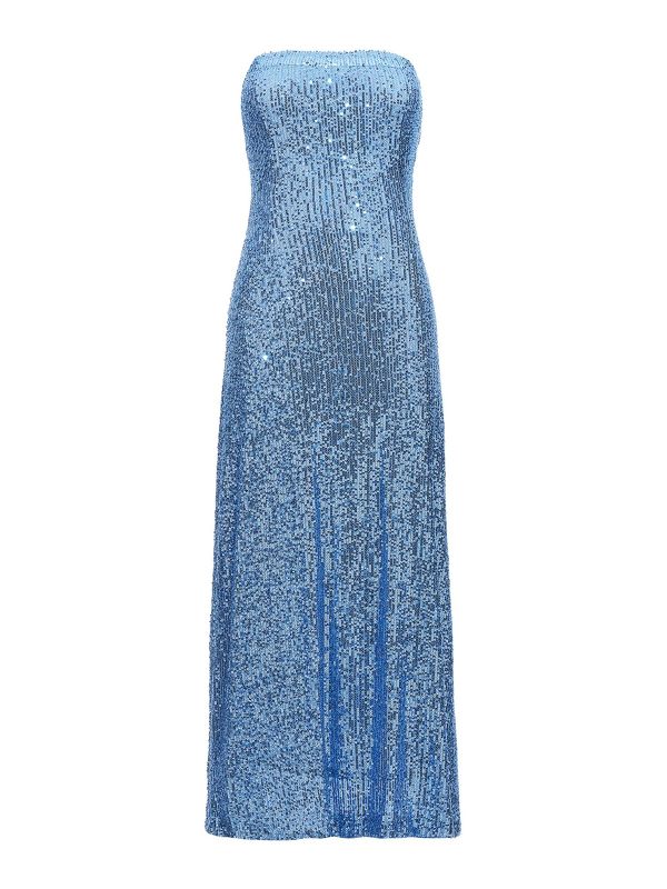 Le Twins Robe Au Genou - Bleu Clair
