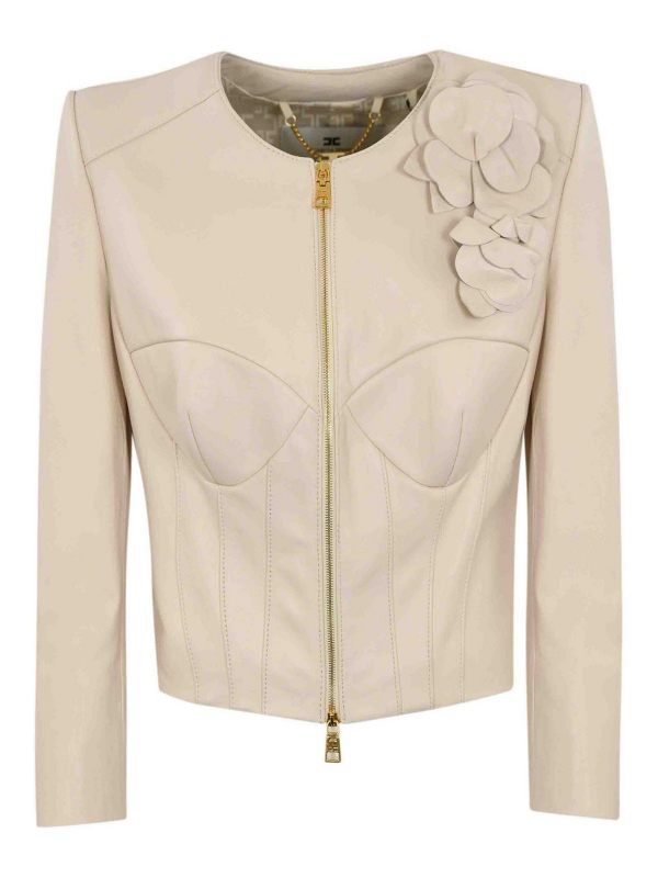 Elisabetta Franchi Veste Casual - Crème