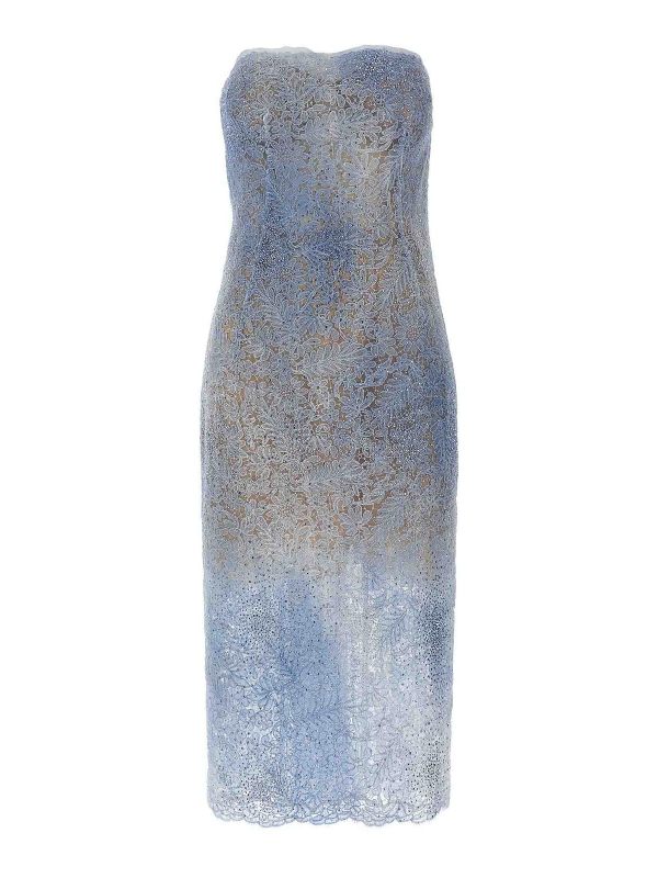 Ermanno Scervino Robe Au Genou - Bleu Clair