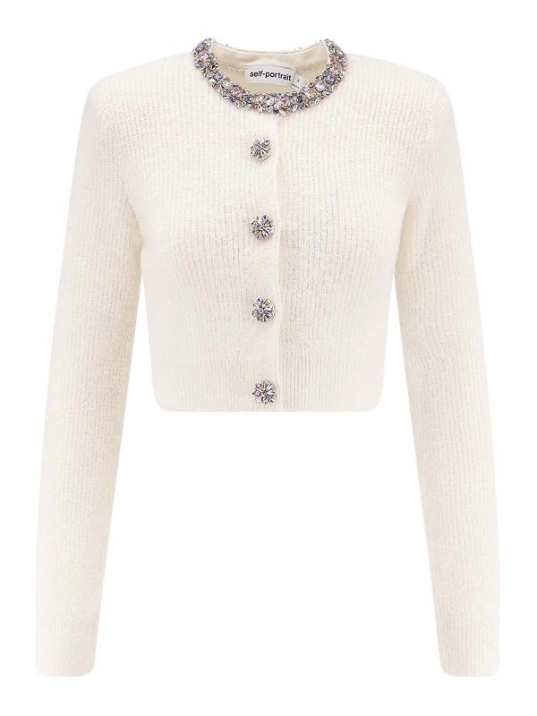 Self Portrait Cardigan - Blanc