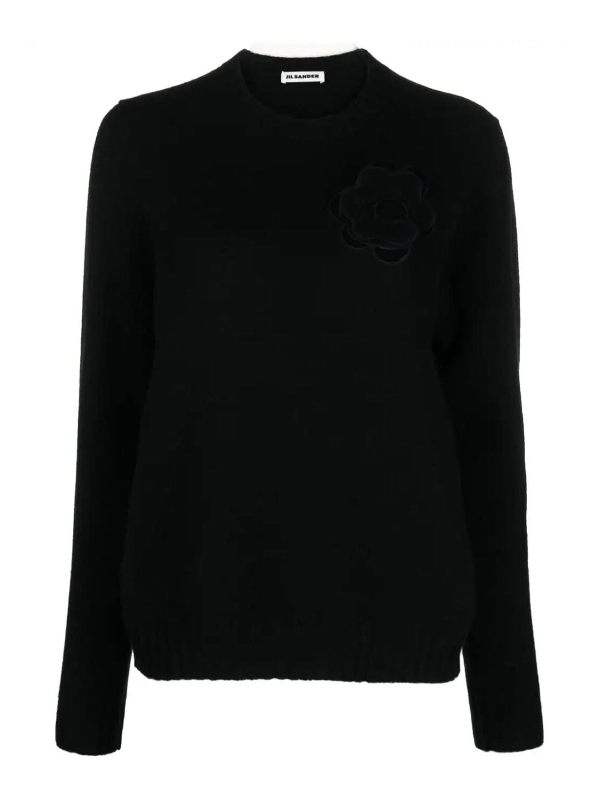 Jil Sander Pull Col Rond - Noir