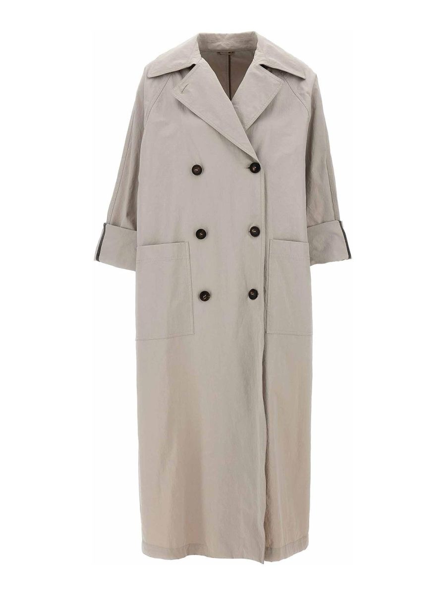 Brunello Cucinelli Manteau Court - Gris