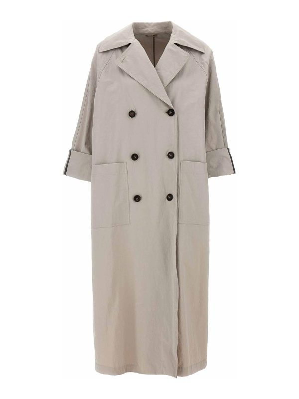 Brunello Cucinelli Manteau Court - Gris
