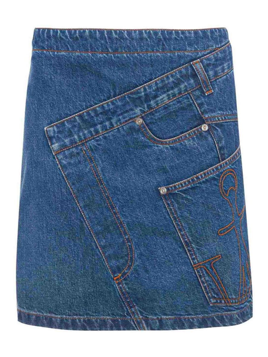 J. W. Anderson Mini Jupe - Foncé Délavé