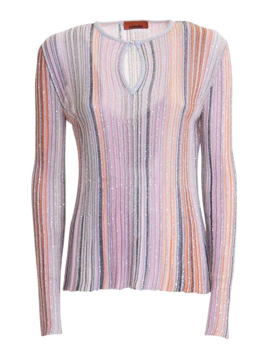 Missoni Pull Col Rond - Multicolore