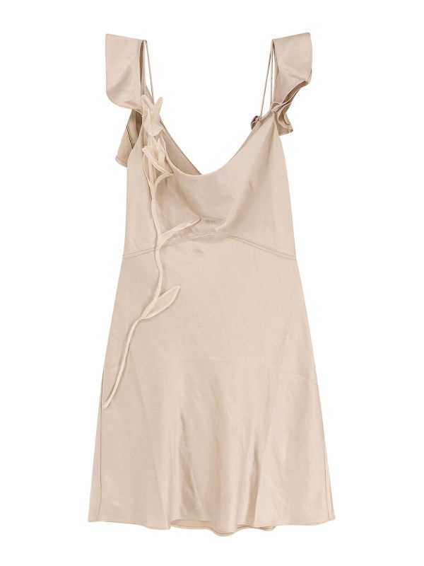 Self Portrait Robe Au Genou - Beige