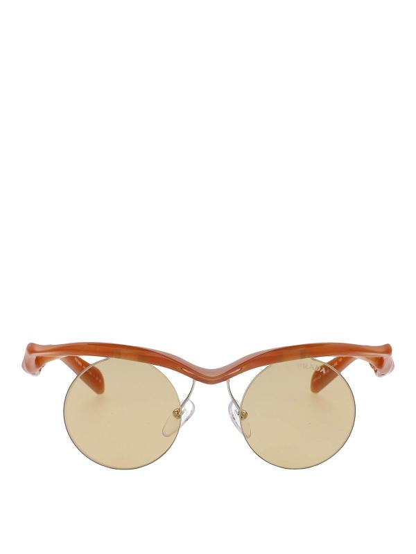 Prada Lunettes De Soleil - Marron
