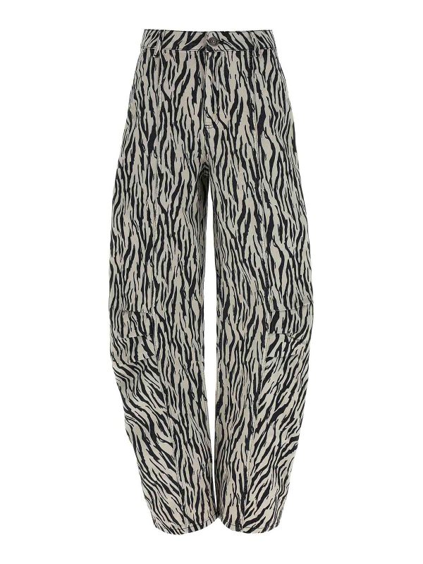 Rotate Birger Christensen Pantalons Décontractés - Blanc