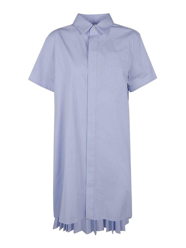 Sacai Robe Au Genou - Bleu
