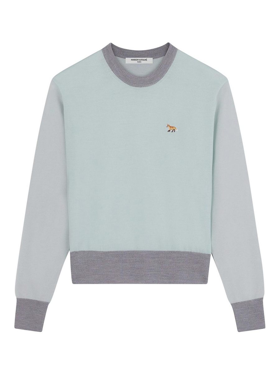Maison Kitsuné Pull Col Rond - Vert