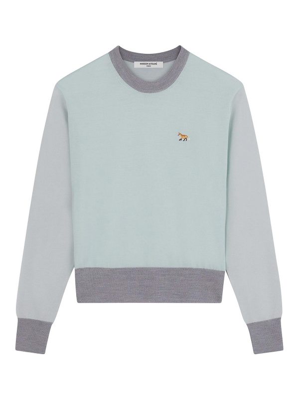 Maison Kitsuné Pull Col Rond - Vert