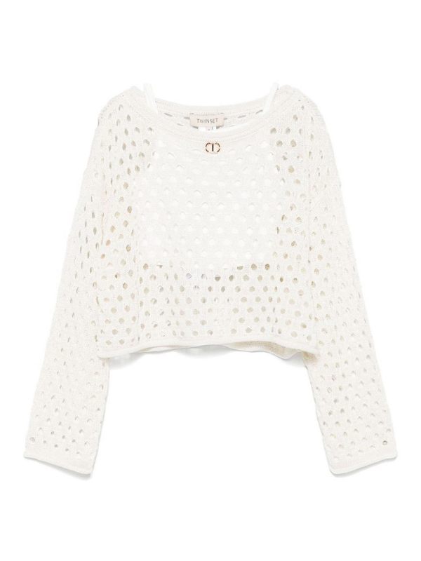 Twinset Pull Col Bateau - Blanc