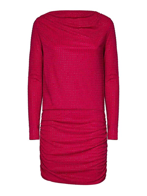 Versace Jeans Couture Robe Au Genou - Rouge
