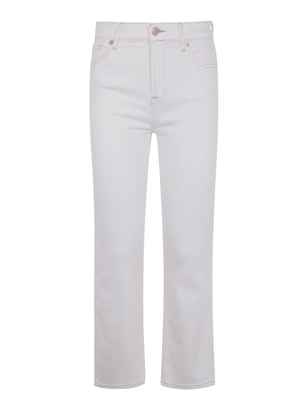 7 For All Mankind Jean Droit - Blanc