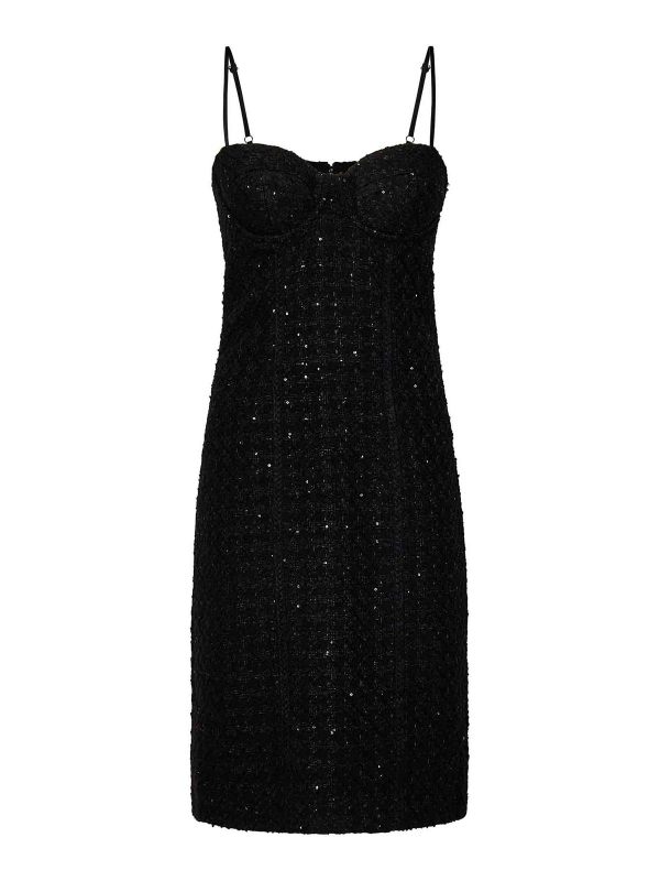 Rotate Birger Christensen Robe Au Genou - Noir