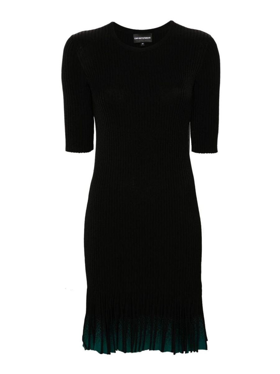 Emporio Armani Robe Au Genou - Noir