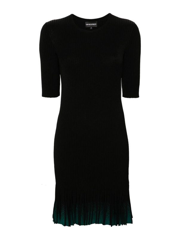 Emporio Armani Robe Au Genou - Noir
