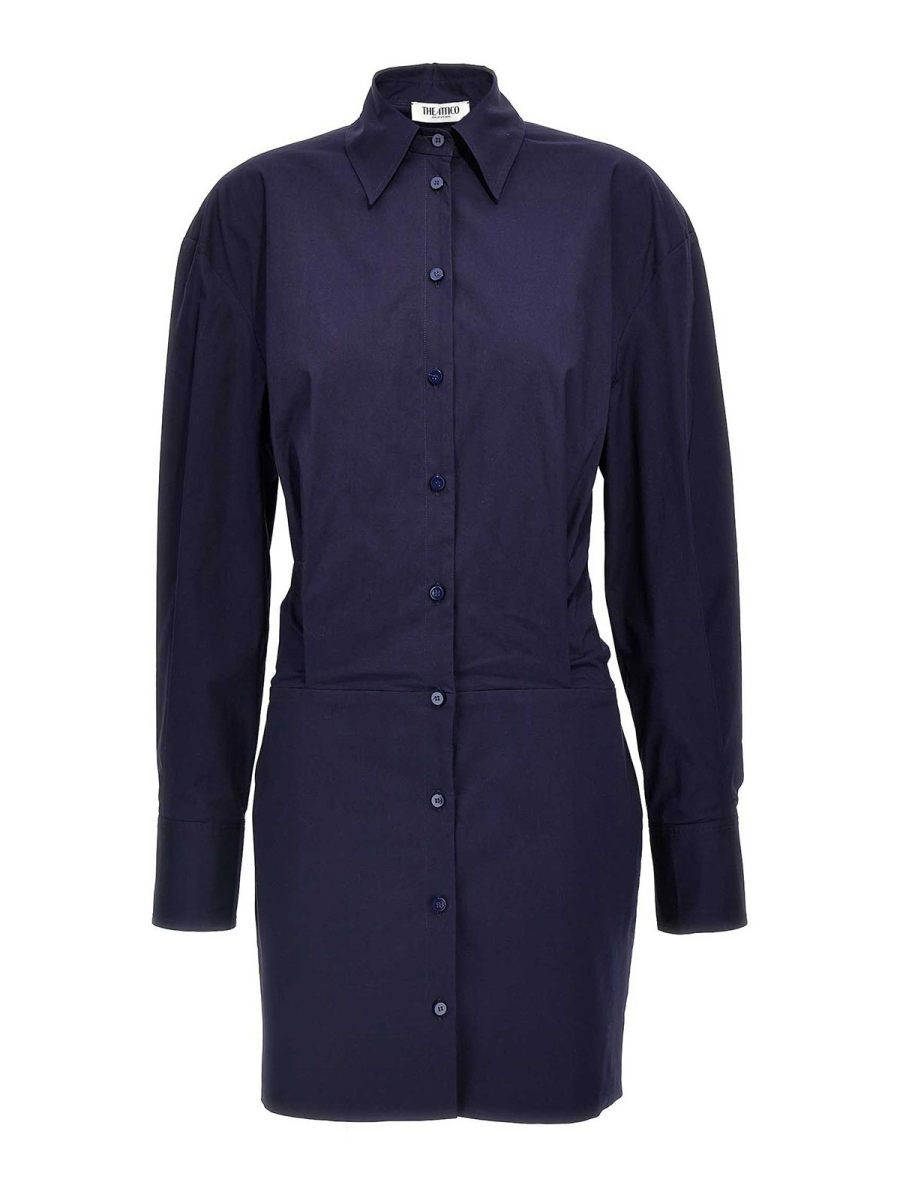 The Attico Robe Courte - Bleu