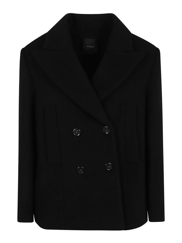 Pinko Manteau Court - Noir