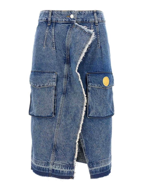 Moschino Jeans Jupe Midi - Bleu Clair