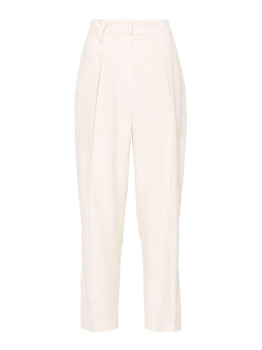 Brunello Cucinelli Pantalons Décontractés - Blanc