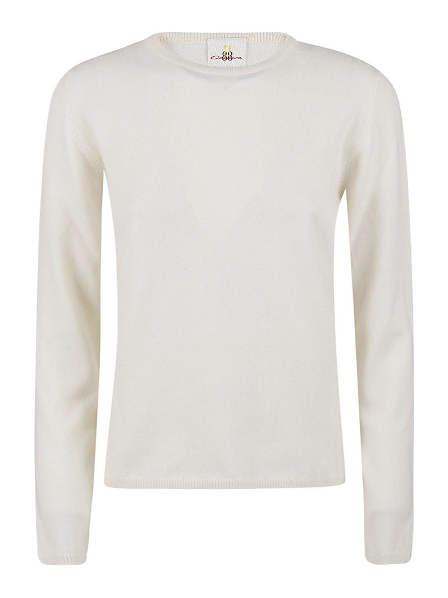 Eleven88 Pull Col Rond - Blanc
