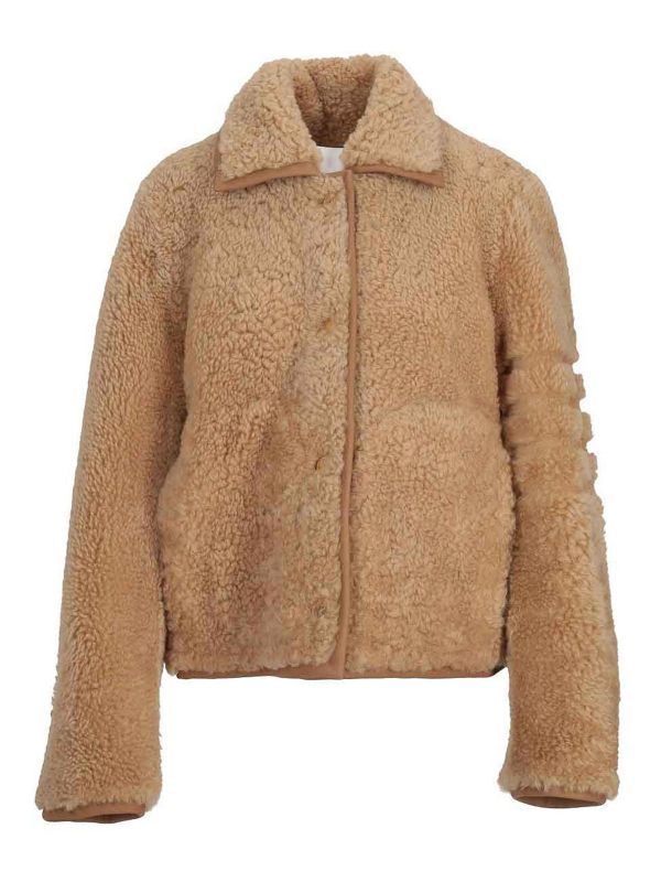 Thom Browne Manteau En Fourrure - Camel