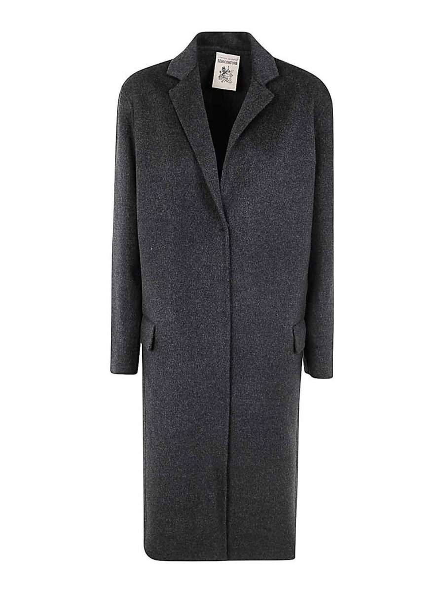 Semicouture Manteau Court - Gris
