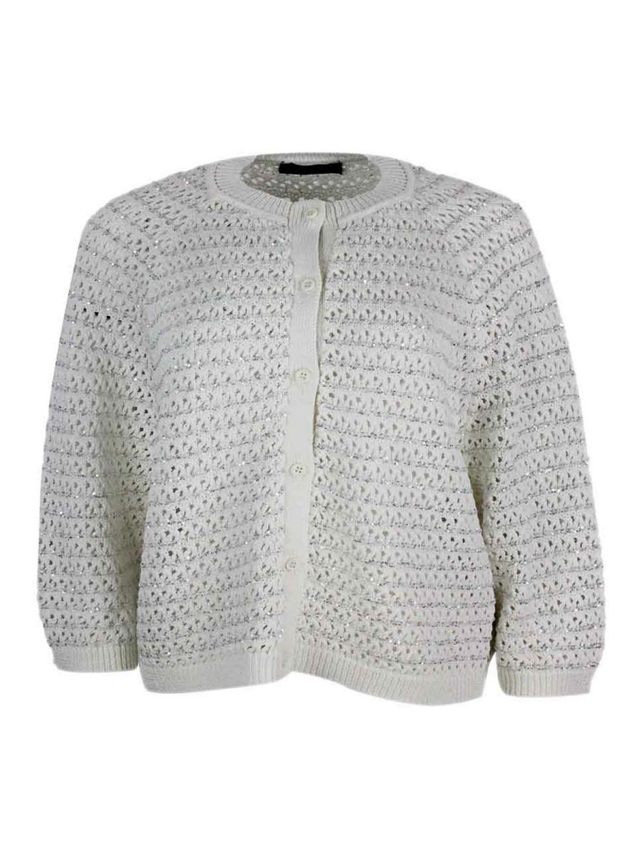 Fabiana Filippi Pull Col Rond - Blanc