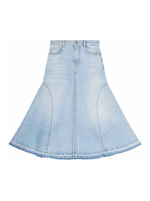 Ganni Jupe Midi - Bleu