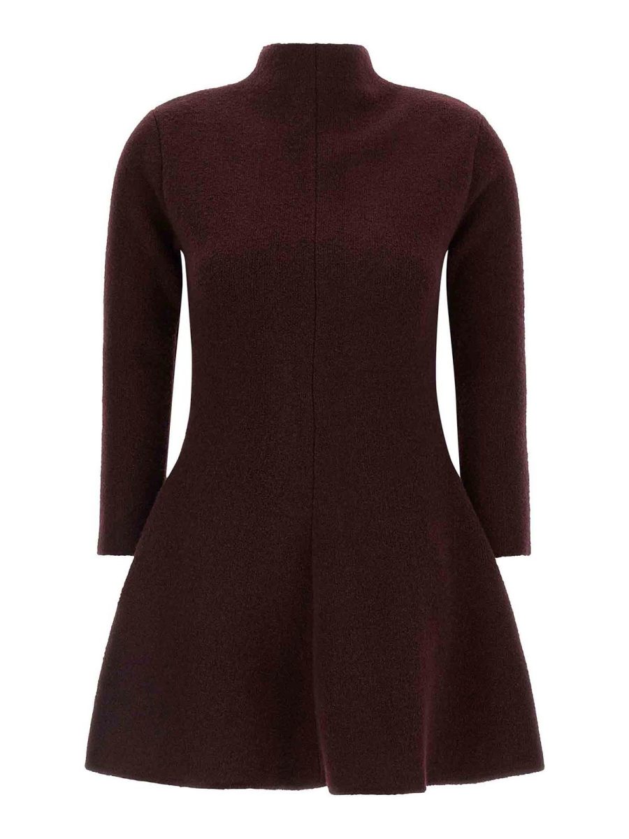 Magda Butrym Robe Au Genou - Rouge Brun