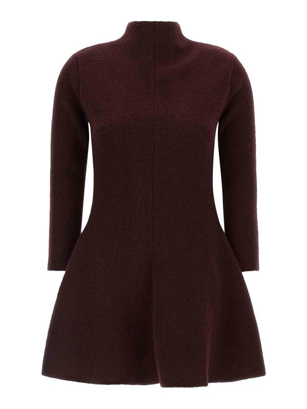 Magda Butrym Robe Au Genou - Rouge Brun