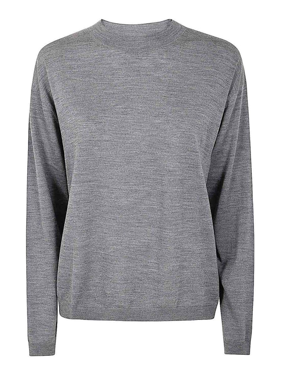 Semicouture Pull Col Rond - Gris