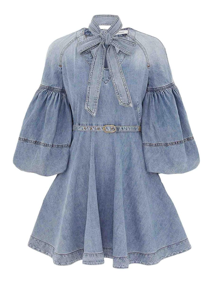 Zimmermann Robe Courte - Bleu