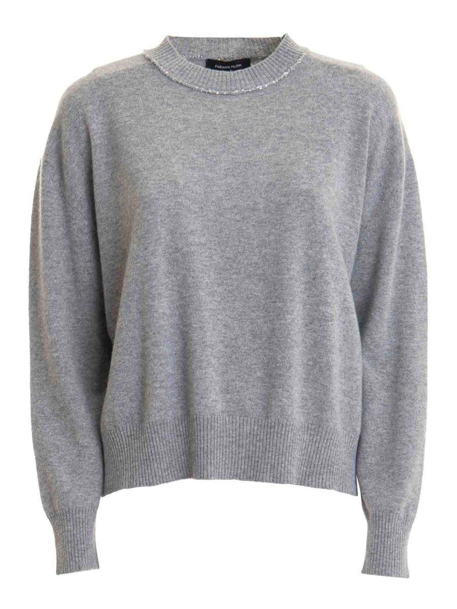 Fabiana Filippi Pull Col Rond - Gris