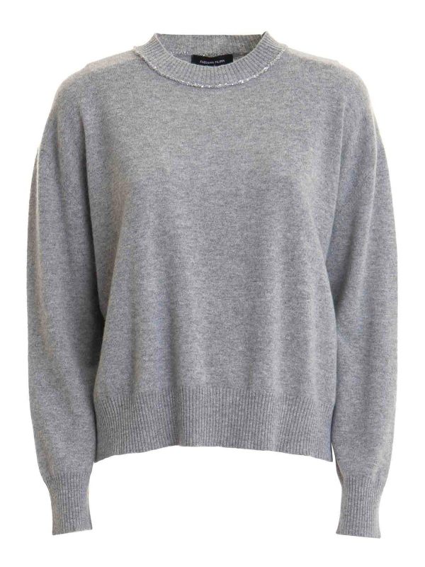 Fabiana Filippi Pull Col Rond - Gris