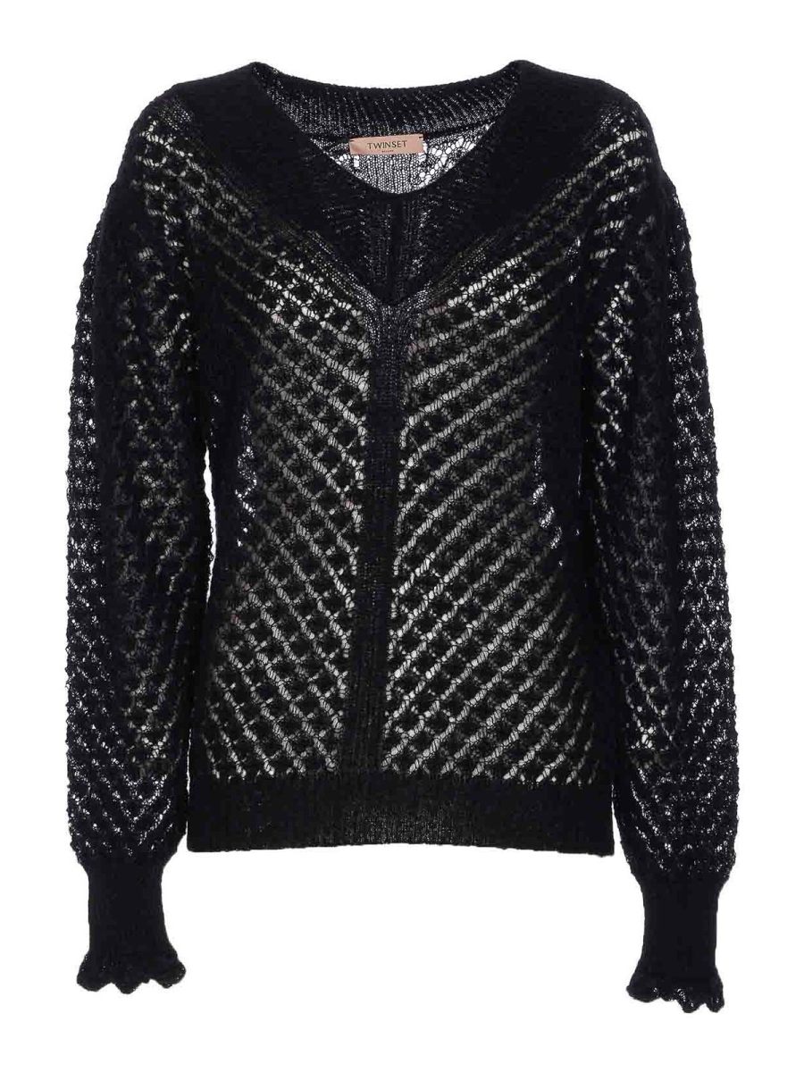 Twinset Pull Col Rond - Noir